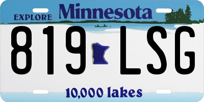 MN license plate 819LSG