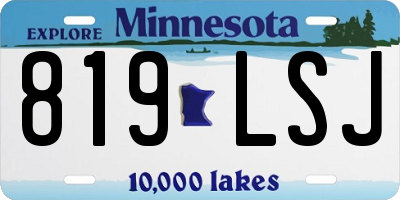 MN license plate 819LSJ
