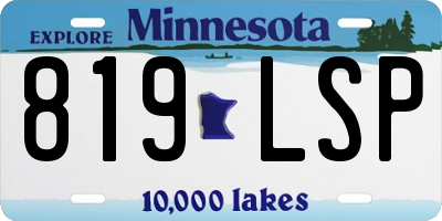 MN license plate 819LSP