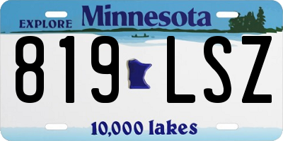 MN license plate 819LSZ