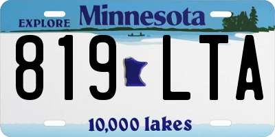 MN license plate 819LTA