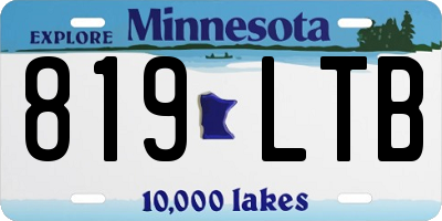 MN license plate 819LTB