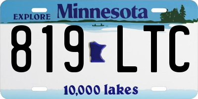 MN license plate 819LTC