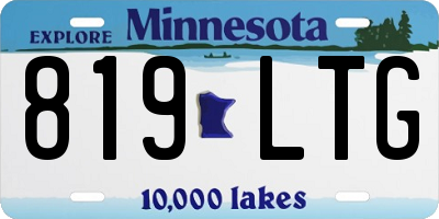 MN license plate 819LTG