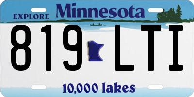 MN license plate 819LTI