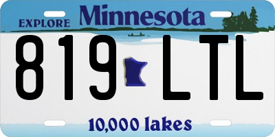 MN license plate 819LTL