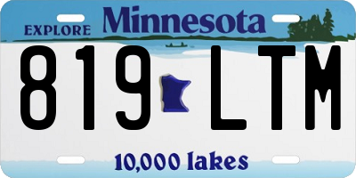 MN license plate 819LTM