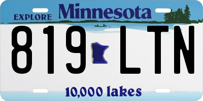 MN license plate 819LTN