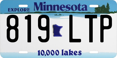 MN license plate 819LTP