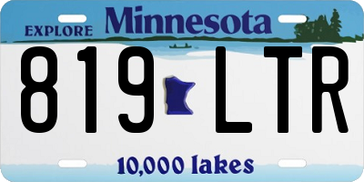 MN license plate 819LTR