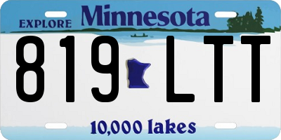 MN license plate 819LTT