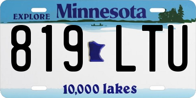 MN license plate 819LTU