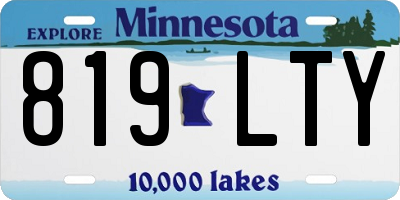 MN license plate 819LTY