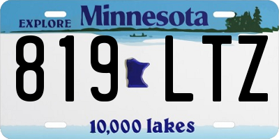 MN license plate 819LTZ