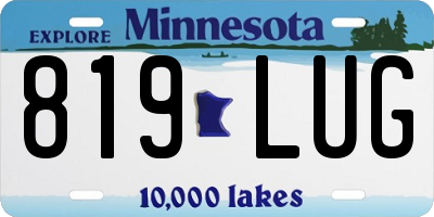 MN license plate 819LUG