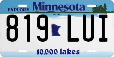 MN license plate 819LUI