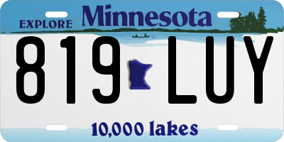 MN license plate 819LUY
