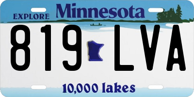 MN license plate 819LVA