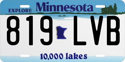 MN license plate 819LVB