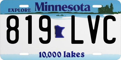 MN license plate 819LVC
