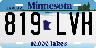 MN license plate 819LVH