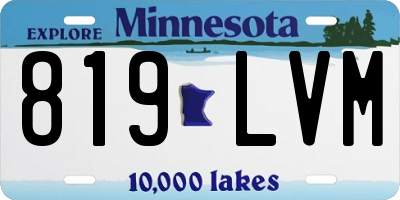 MN license plate 819LVM