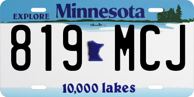 MN license plate 819MCJ