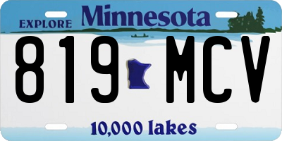 MN license plate 819MCV