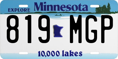 MN license plate 819MGP