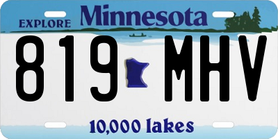MN license plate 819MHV