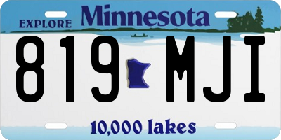 MN license plate 819MJI