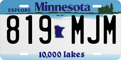 MN license plate 819MJM