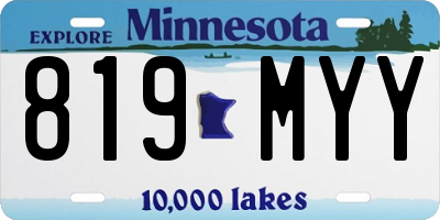 MN license plate 819MYY