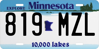 MN license plate 819MZL