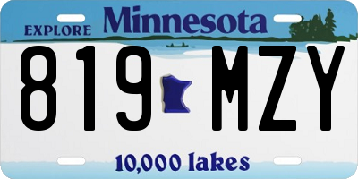 MN license plate 819MZY