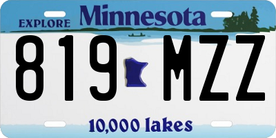 MN license plate 819MZZ