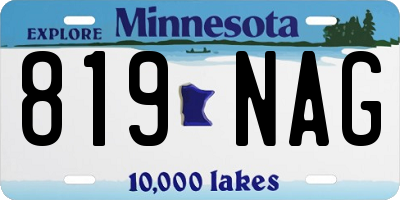 MN license plate 819NAG