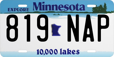 MN license plate 819NAP
