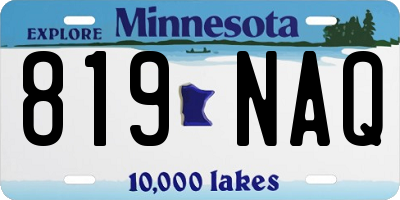 MN license plate 819NAQ