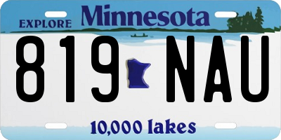 MN license plate 819NAU