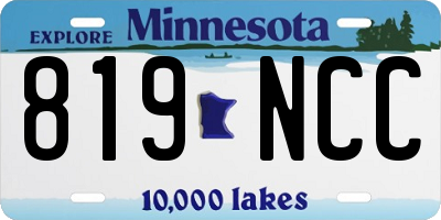 MN license plate 819NCC