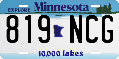 MN license plate 819NCG