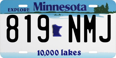 MN license plate 819NMJ