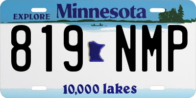 MN license plate 819NMP