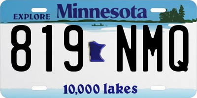 MN license plate 819NMQ