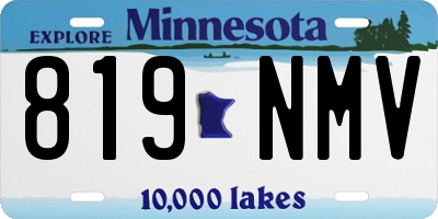 MN license plate 819NMV