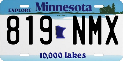 MN license plate 819NMX