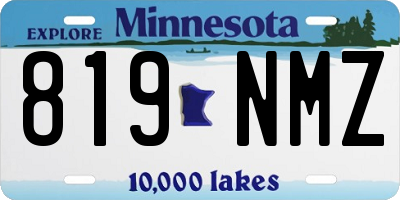 MN license plate 819NMZ