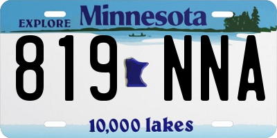 MN license plate 819NNA