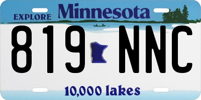 MN license plate 819NNC